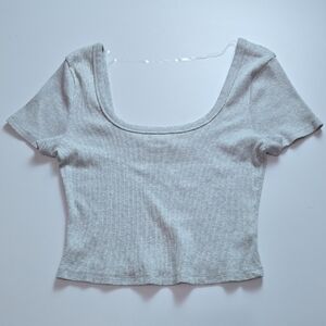 3/$15 Universal Thread - Light Gray Ribbed Crop Top Junior's Size Medium
